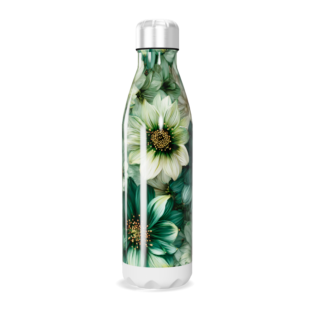 Garrafa Inox - Floral Verde
