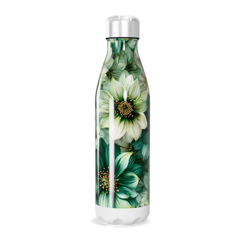 Garrafa Inox - Floral Verde