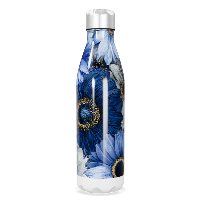 Garrafa Inox - Floral Azul