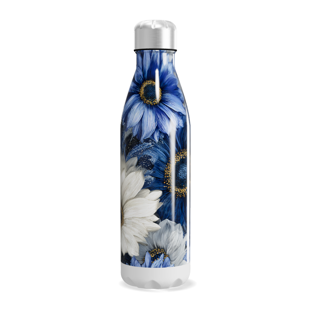 Garrafa Inox - Floral Azul