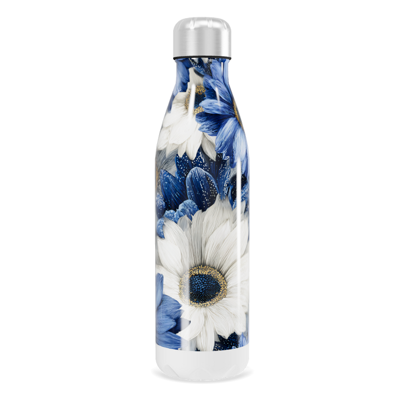 Garrafa Inox - Floral Azul