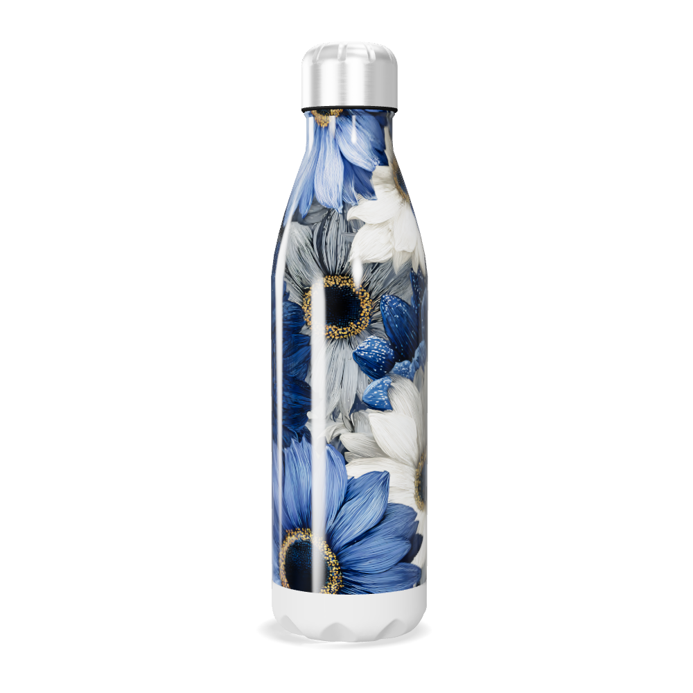 Garrafa Inox - Floral Azul