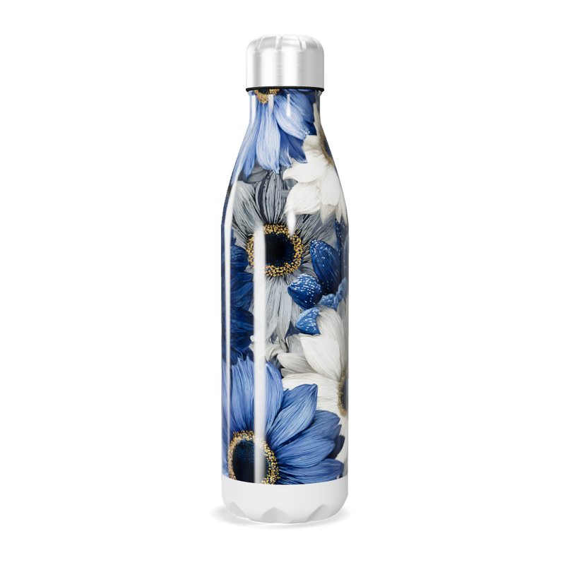 Garrafa Inox - Floral Azul