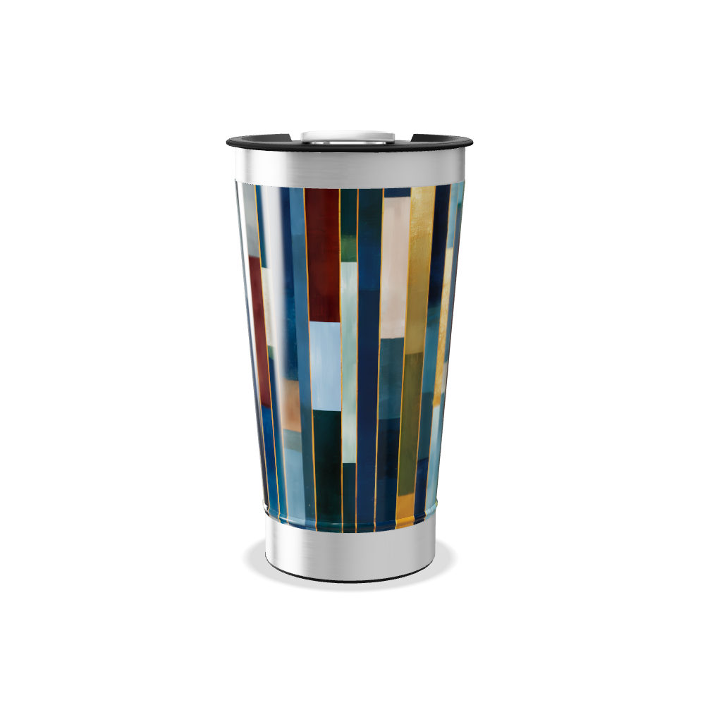 Copo Térmico - Listras Multicoloridas Aço