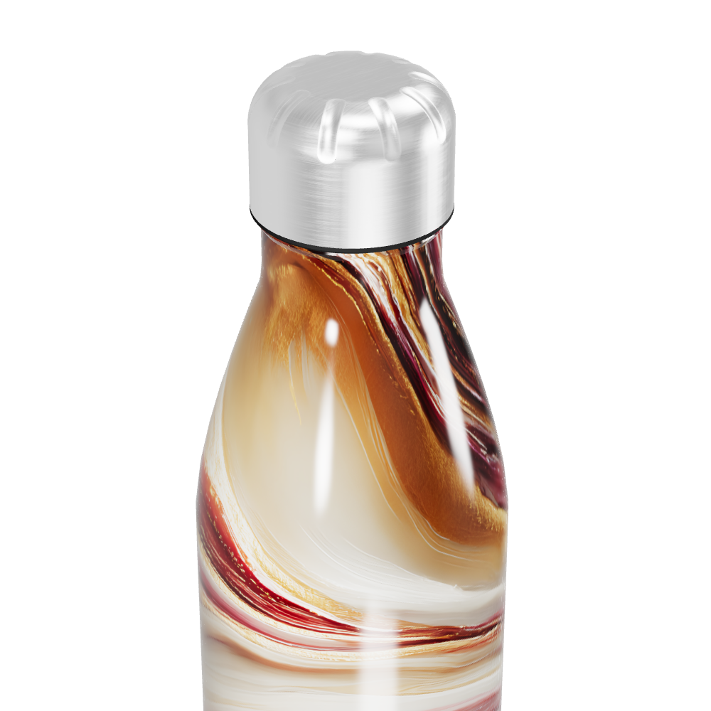 Garrafa Inox Mármore Vermelho 500ml