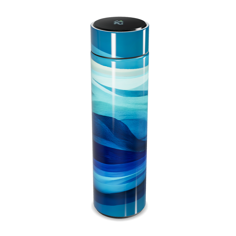 Garrafa Térmica Touch - Azul Ondas