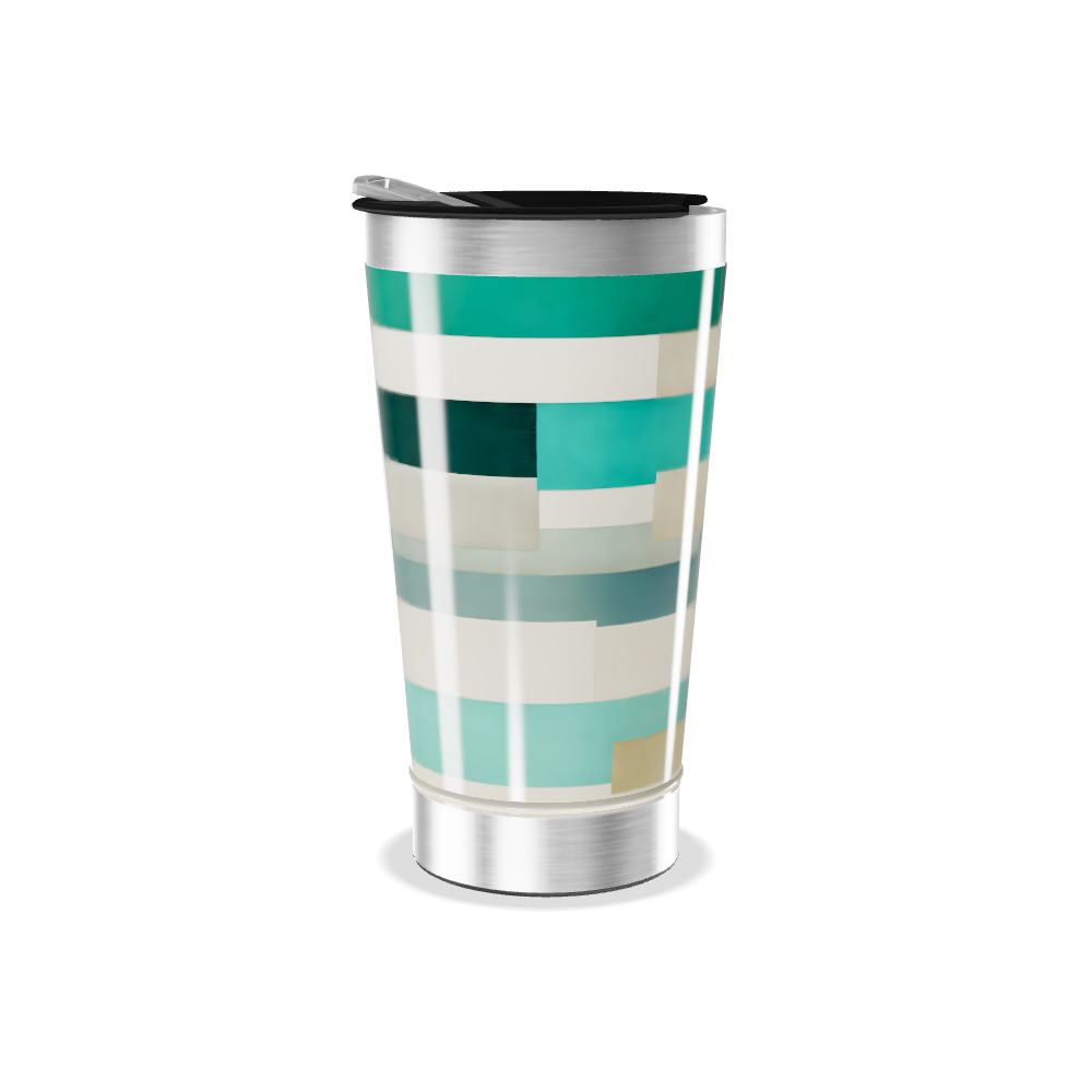 Copo Térmico - Listras Coloridas Aço