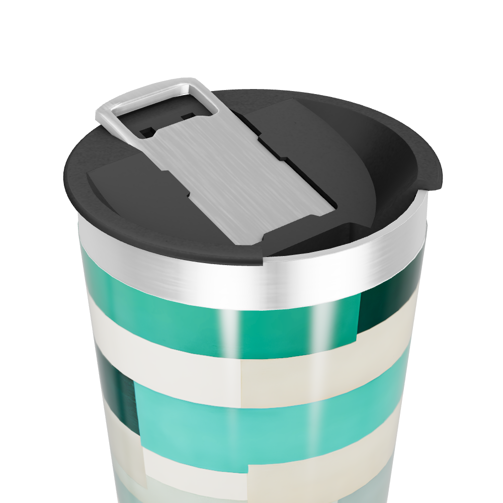 Copo Térmico - Listras Coloridas Aço