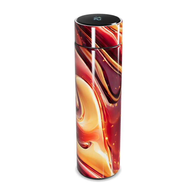 Garrafa Térmica Touch Estampa Abstrata LED