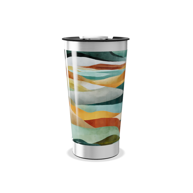 Copo Térmico - Estampa Abstrata Colorida