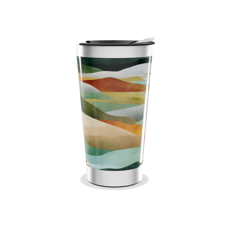 Copo Térmico - Estampa Abstrata Colorida