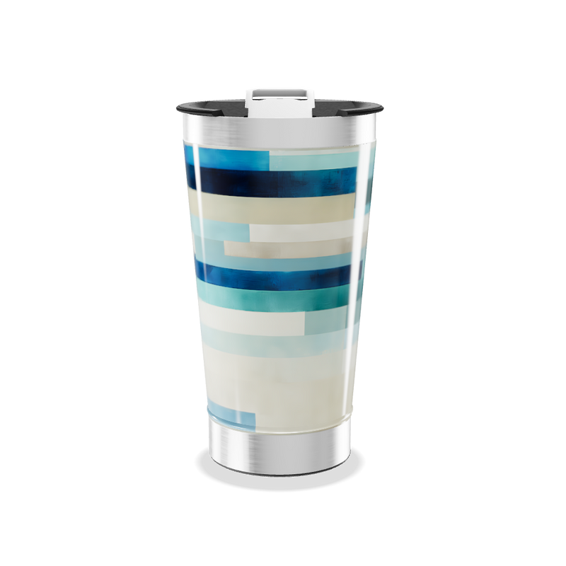 Copo Térmico - Listras Azul Inox