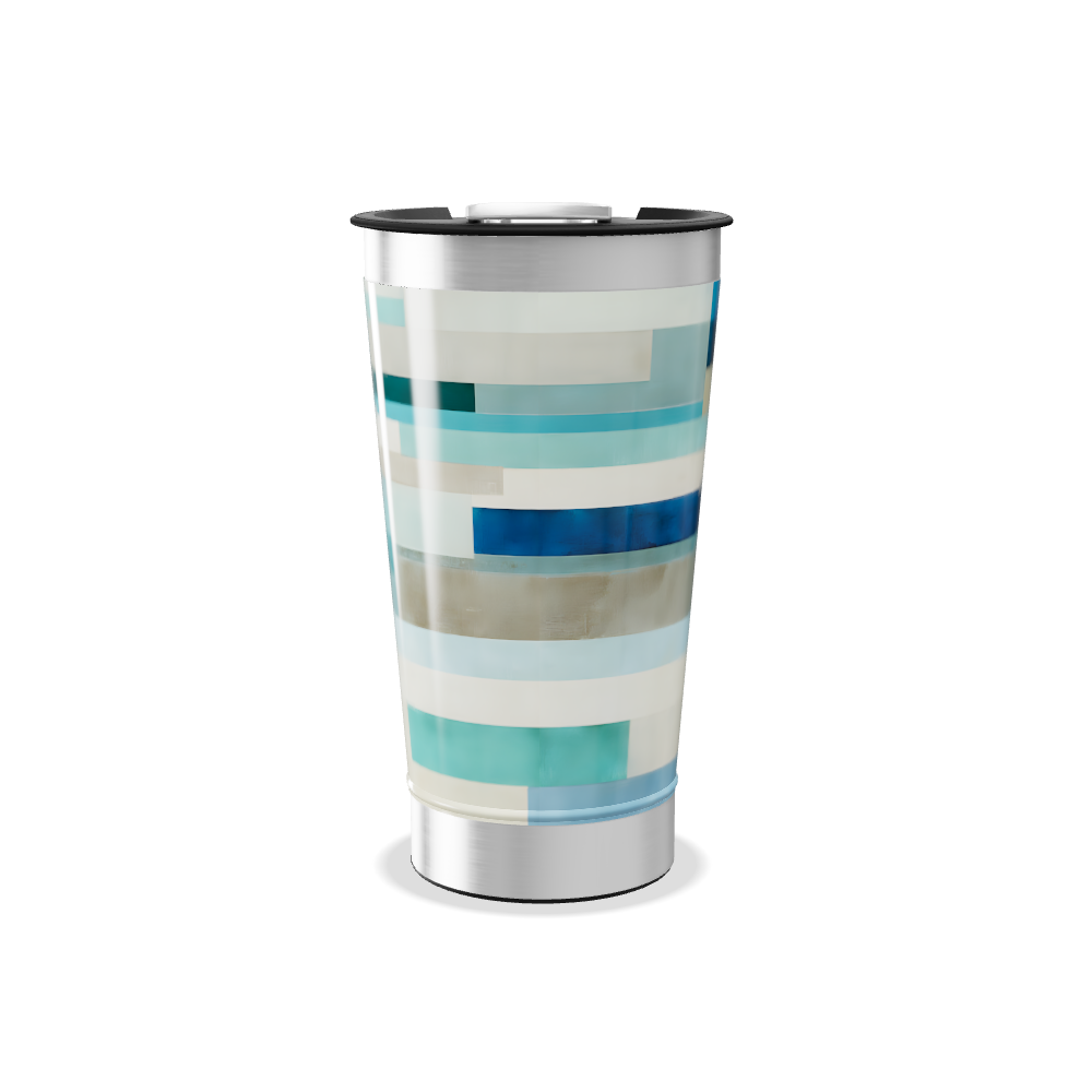 Copo Térmico - Listras Azul Inox