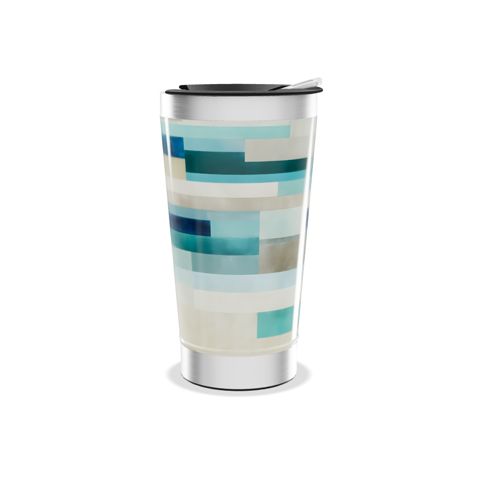 Copo Térmico - Listras Azul Inox