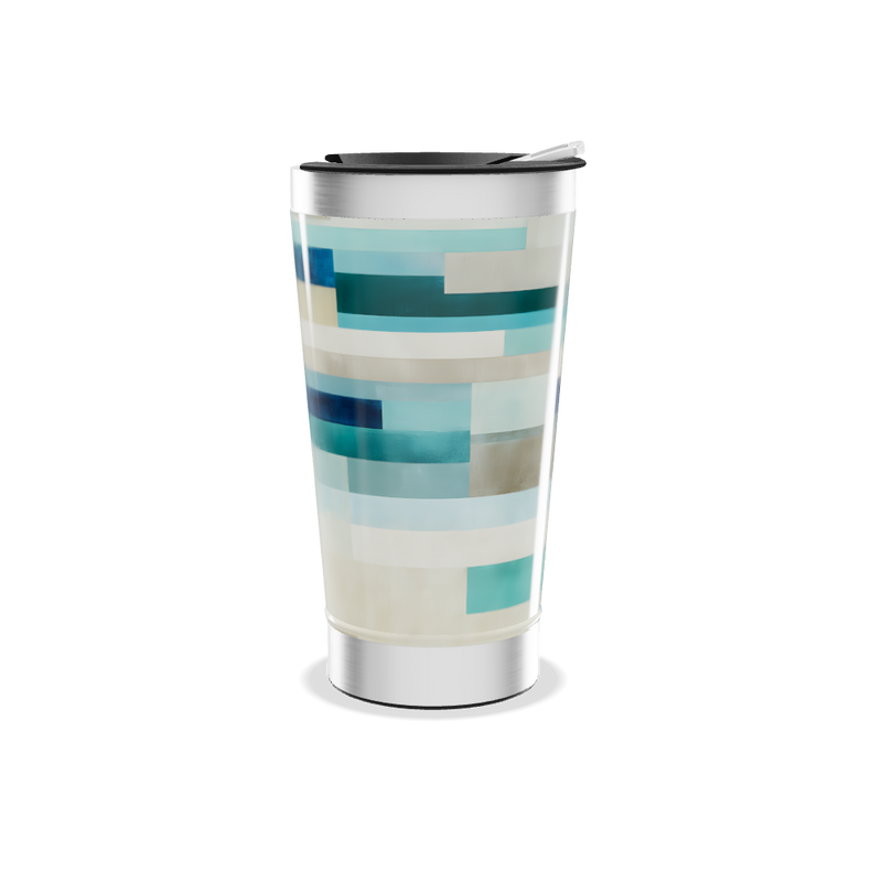 Copo Térmico - Listras Azul Inox