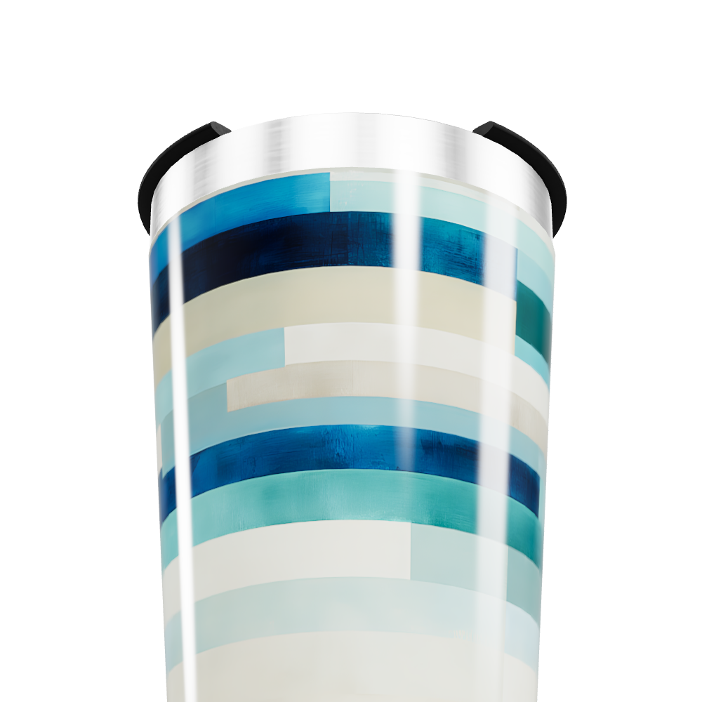 Copo Térmico - Listras Azul Inox