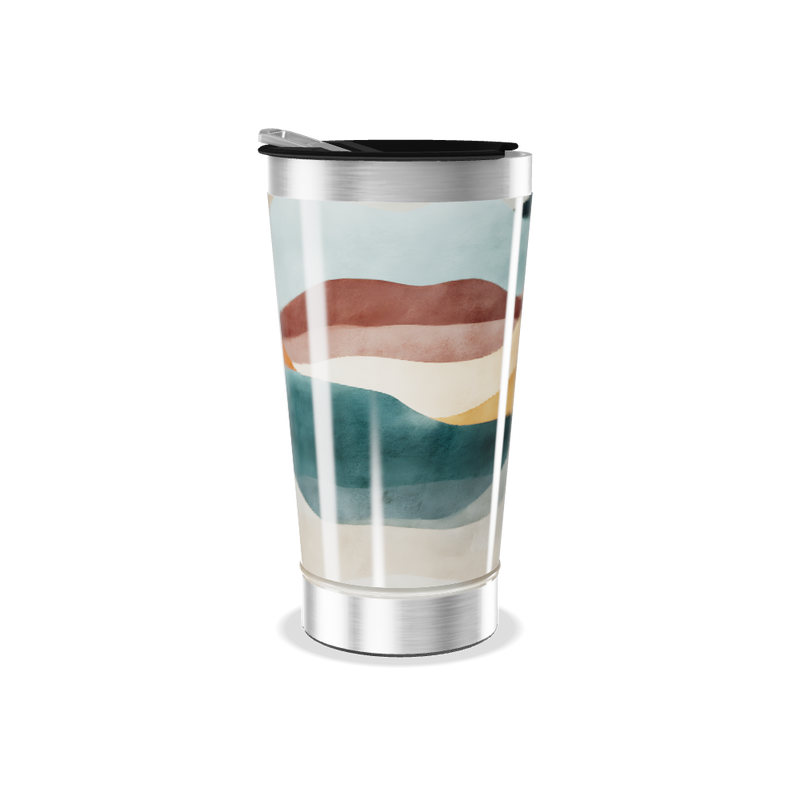 Copo Térmico - Estampa Ondas Coloridas