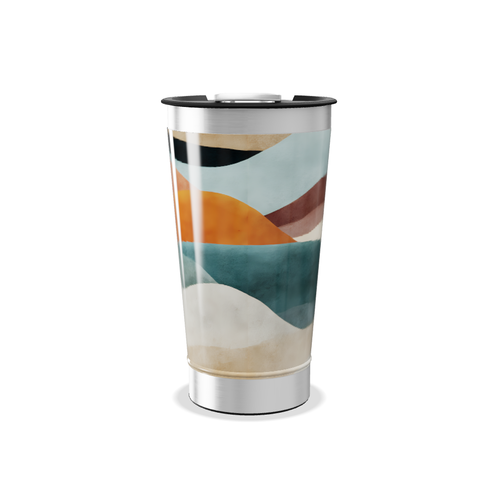 Copo Térmico - Estampa Ondas Coloridas