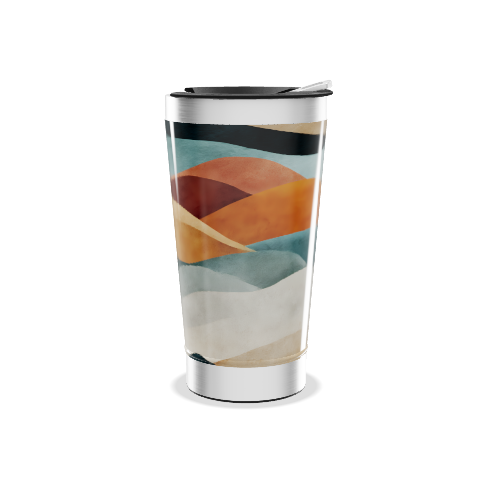 Copo Térmico - Estampa Ondas Coloridas