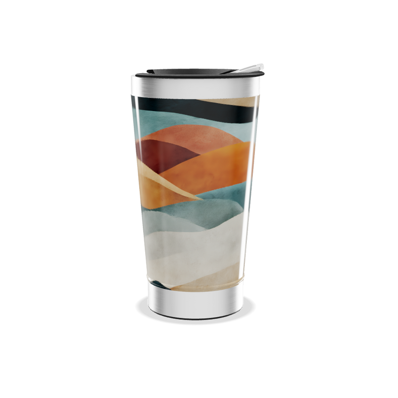 Copo Térmico - Estampa Ondas Coloridas