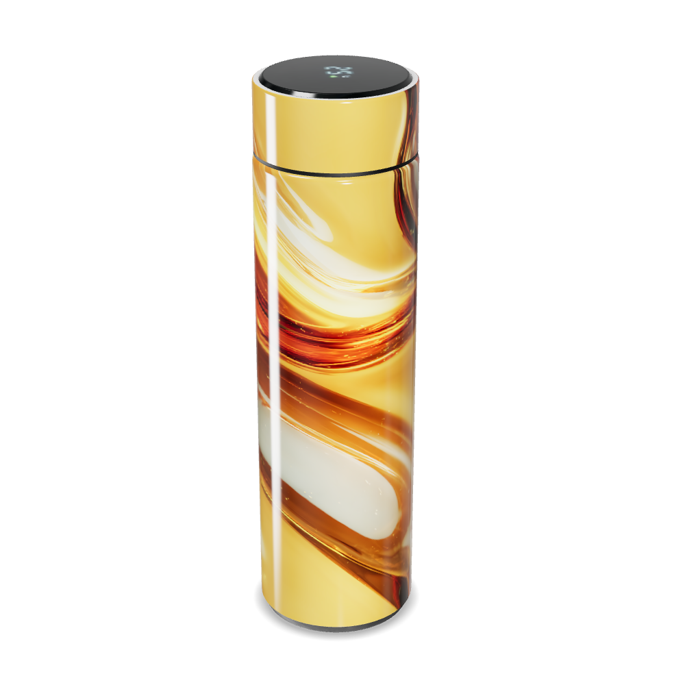 Garrafa Térmica Touch - Estampa Abstrata Laranja