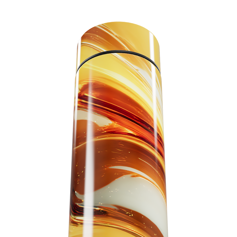 Garrafa Térmica Touch - Estampa Abstrata Laranja