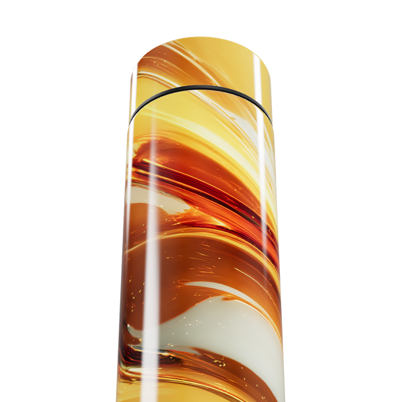 Garrafa Térmica Touch - Estampa Abstrata Laranja