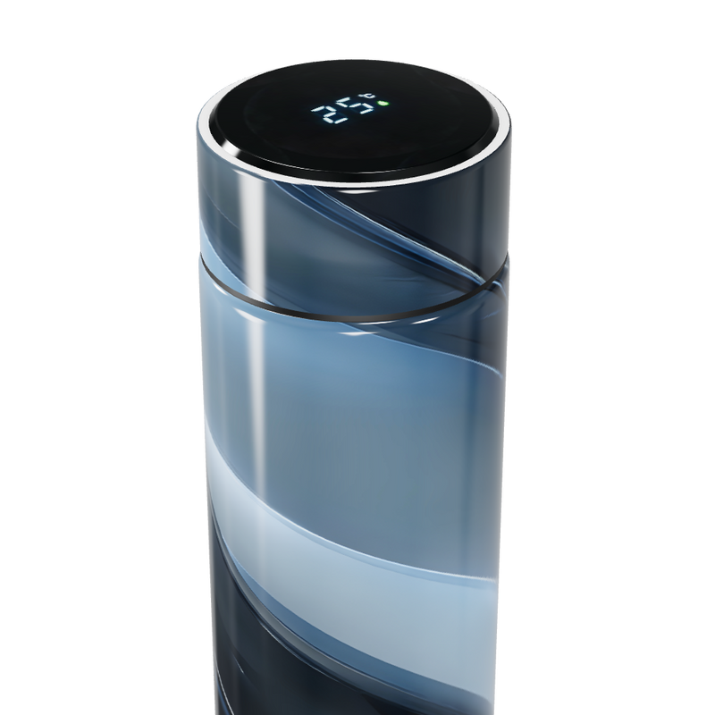 Garrafa Térmica Touch Design Espiral Azul