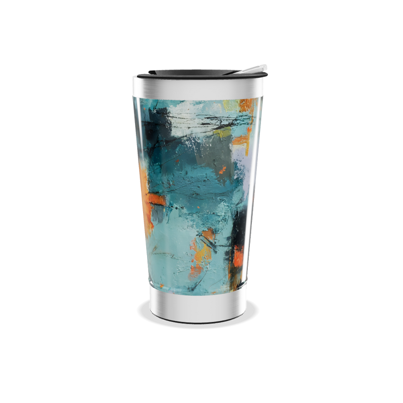 Copo Térmico - Abstrato Colorido Aço Inox