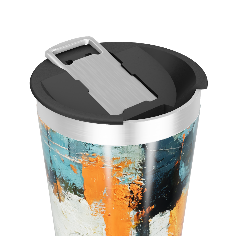 Copo Térmico - Abstrato Colorido Aço Inox