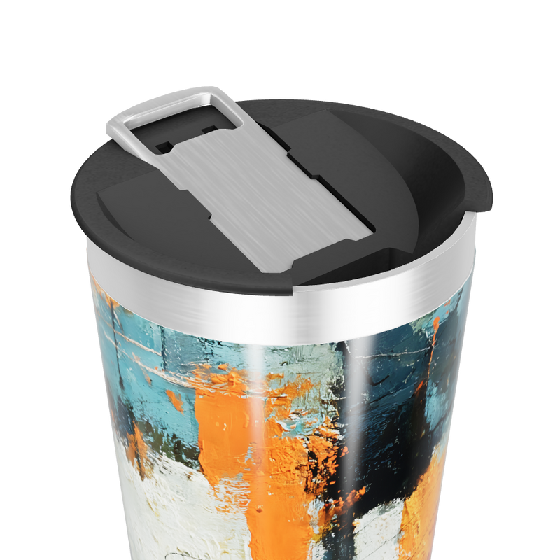 Copo Térmico - Abstrato Colorido Aço Inox