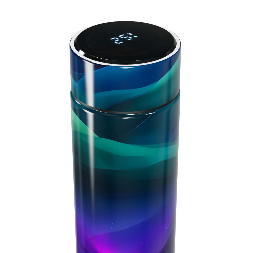 Garrafa Térmica Touch - Estampa Aurora Boreal