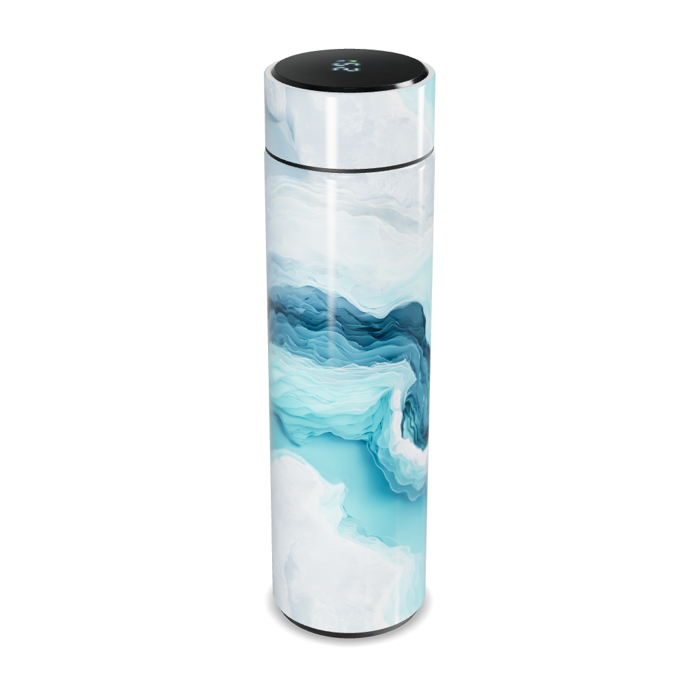 Garrafa Térmica Touch - Azul Mármore Digital