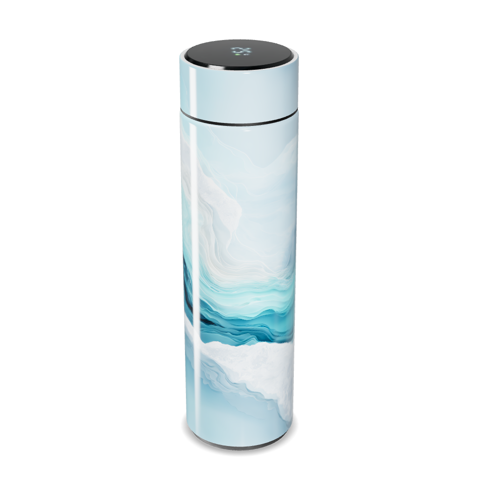 Garrafa Térmica Touch - Azul Mármore Digital