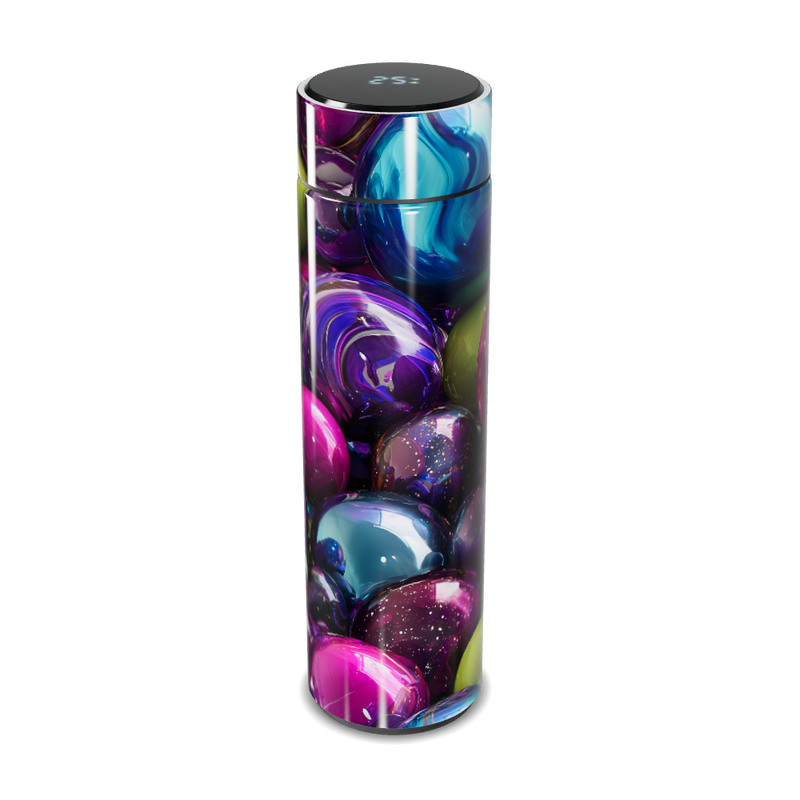 Garrafa Térmica Touch - Colorida com Estampa Abstrata