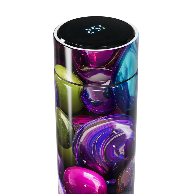 Garrafa Térmica Touch - Colorida com Estampa Abstrata