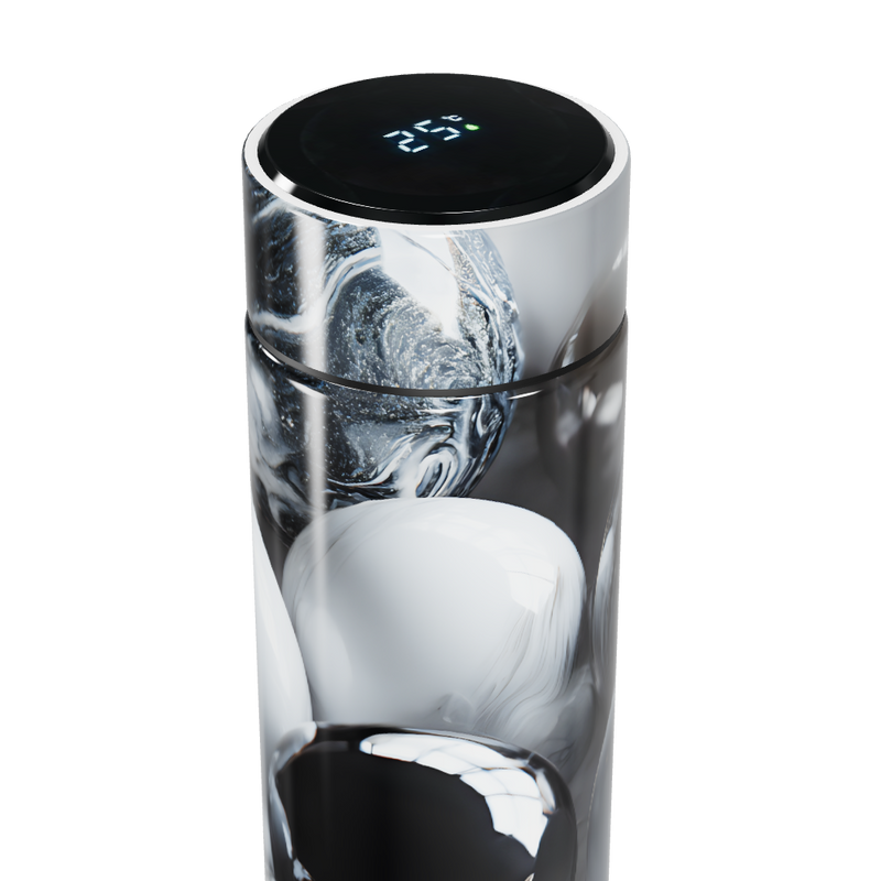 Garrafa Térmica Touch - Preto e Branco Design