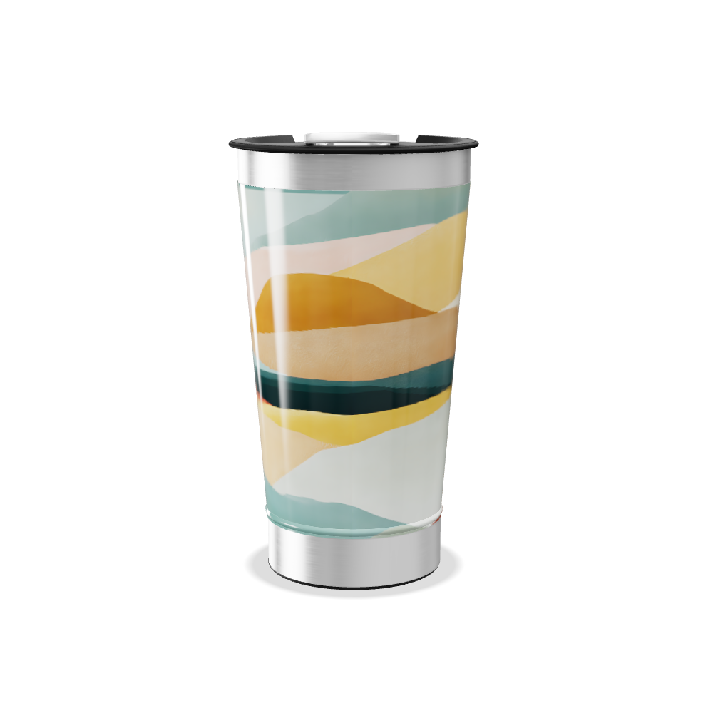 Copo Térmico - Estampa Abstrata Colorida