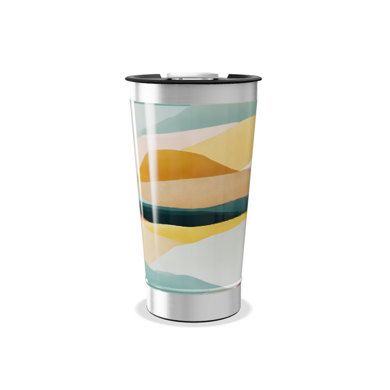 Copo Térmico - Estampa Abstrata Colorida