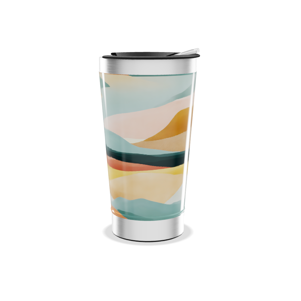Copo Térmico - Estampa Abstrata Colorida