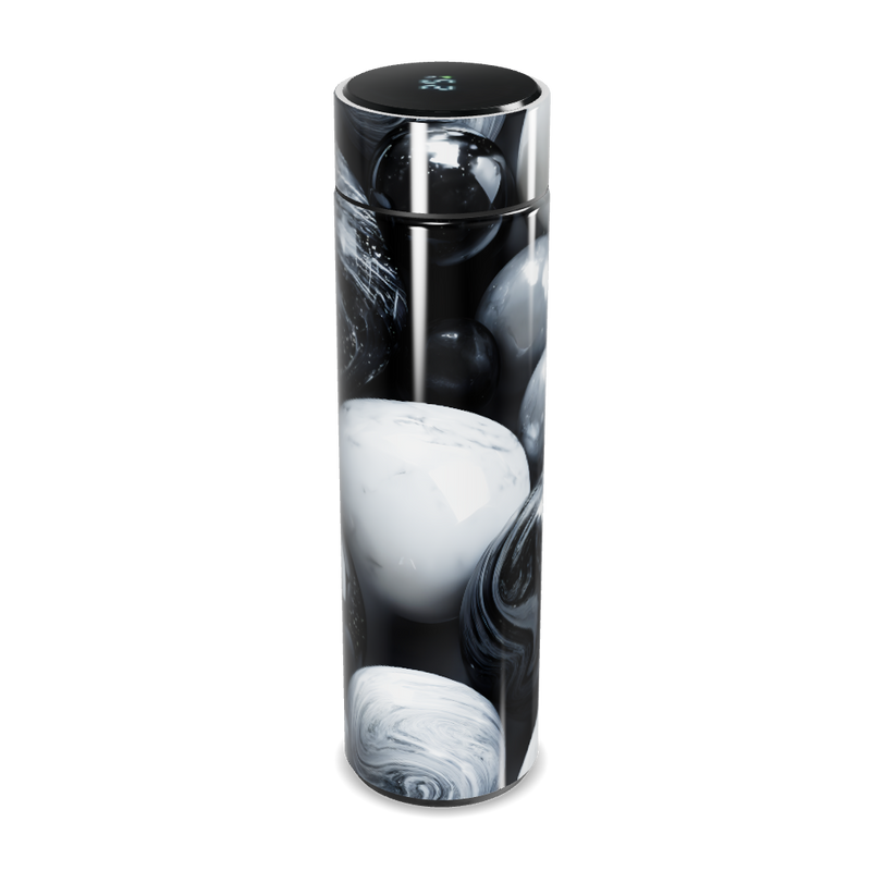 Garrafa Térmica Touch - Mármore Preto e Branco