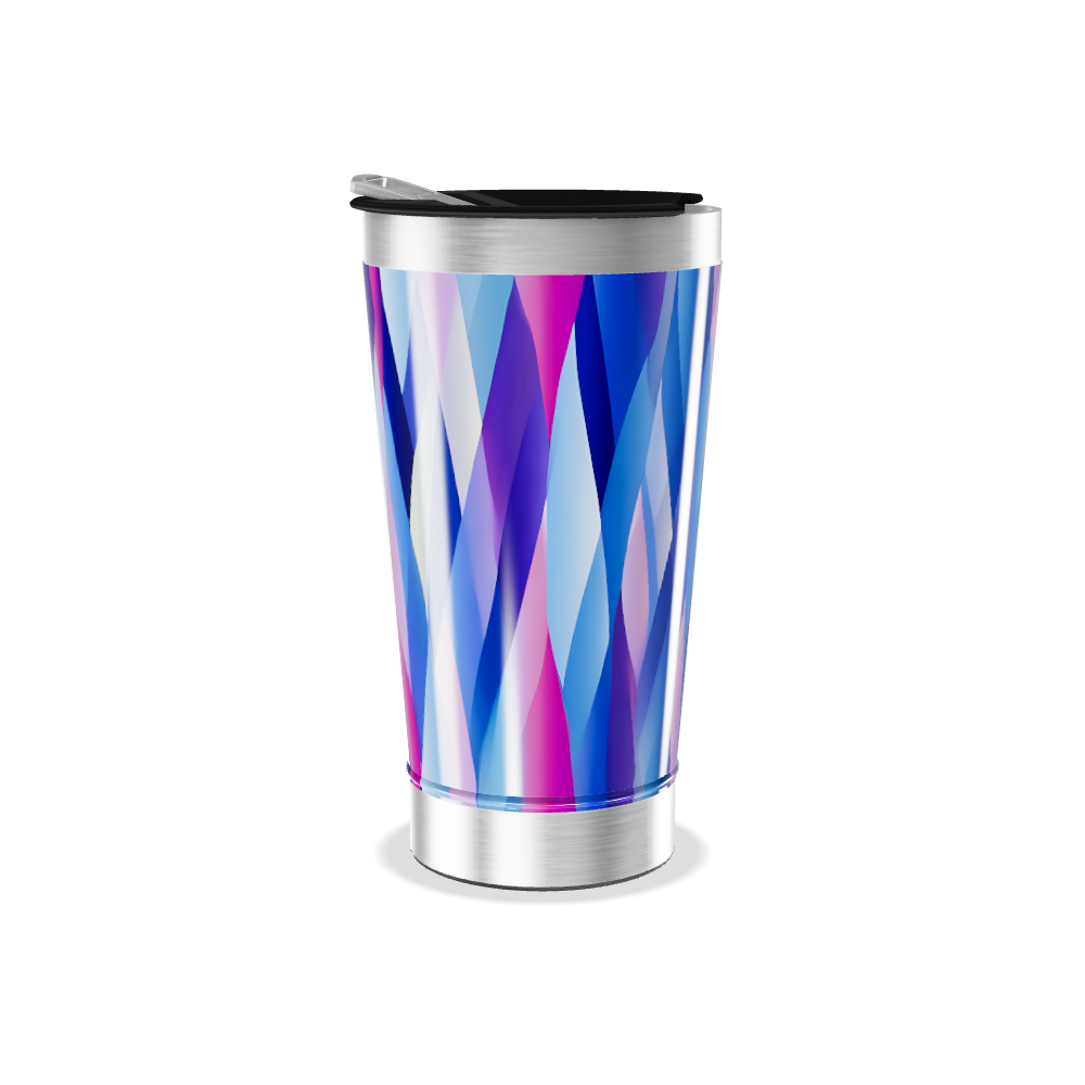 Copo Térmico - Geométrico Azul Aço Inox