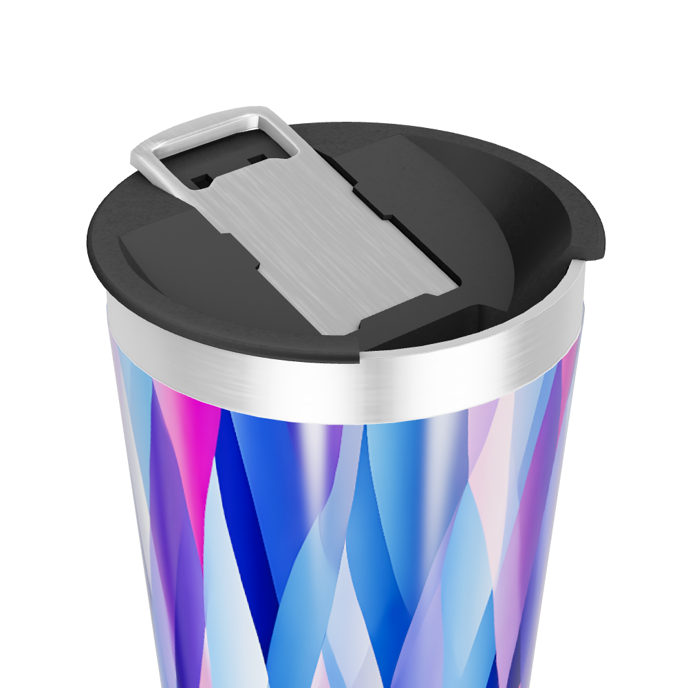 Copo Térmico - Geométrico Azul Aço Inox