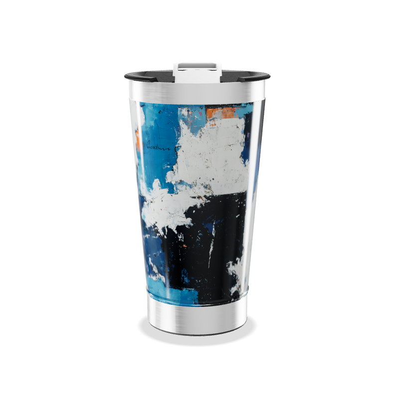 Copo Térmico - Arte Abstrata Azul
