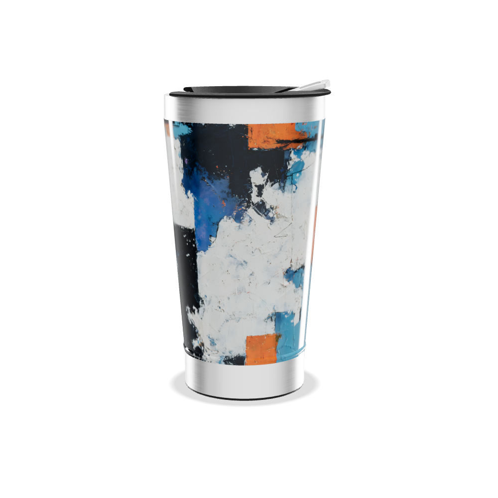 Copo Térmico - Arte Abstrata Azul