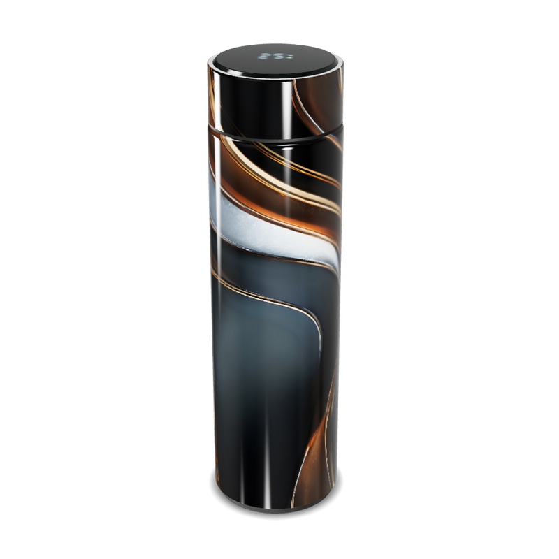 Garrafa Térmica Touch - Design Preto e Marrom