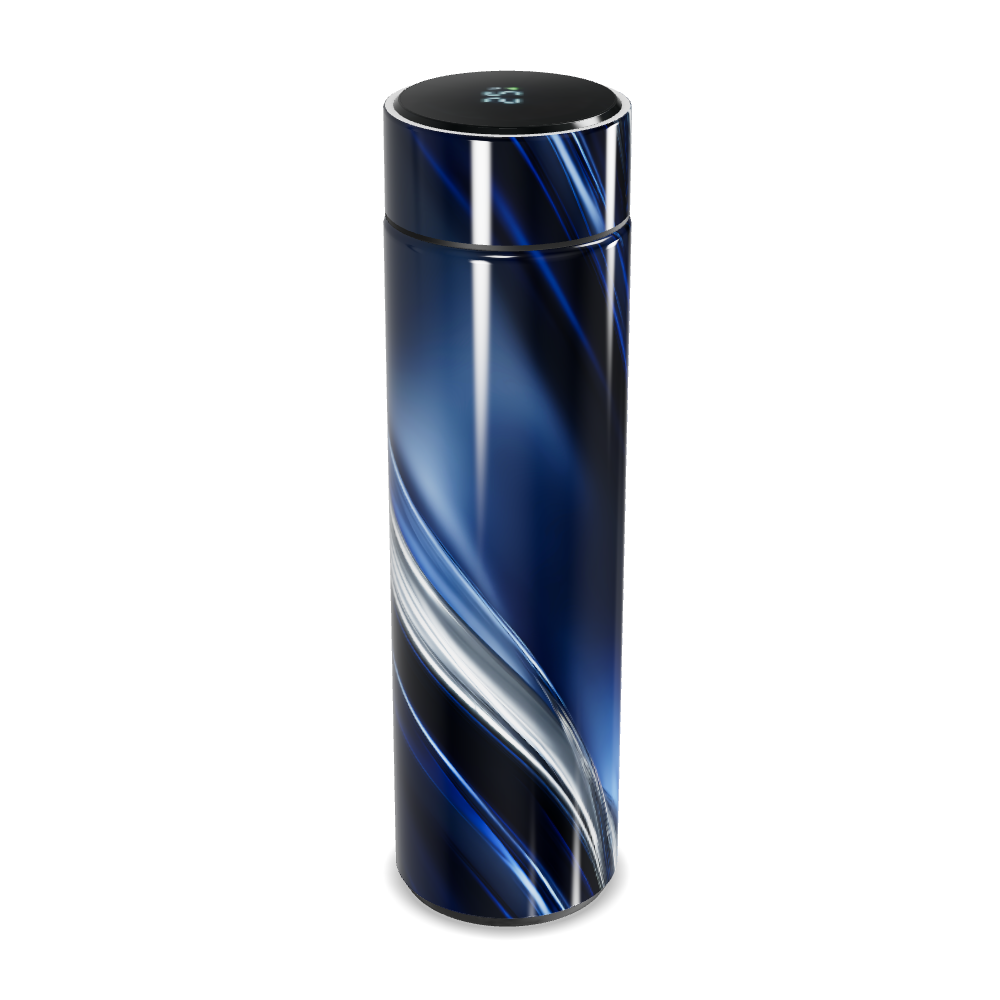 Garrafa Térmica Touch - Azul Inox Listrada