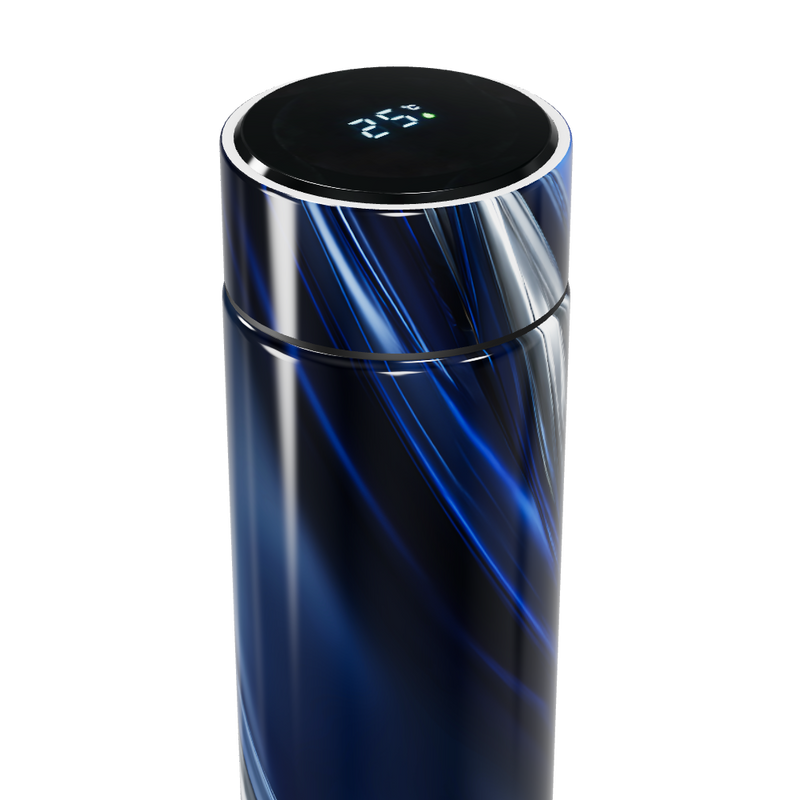 Garrafa Térmica Touch - Azul Inox Listrada