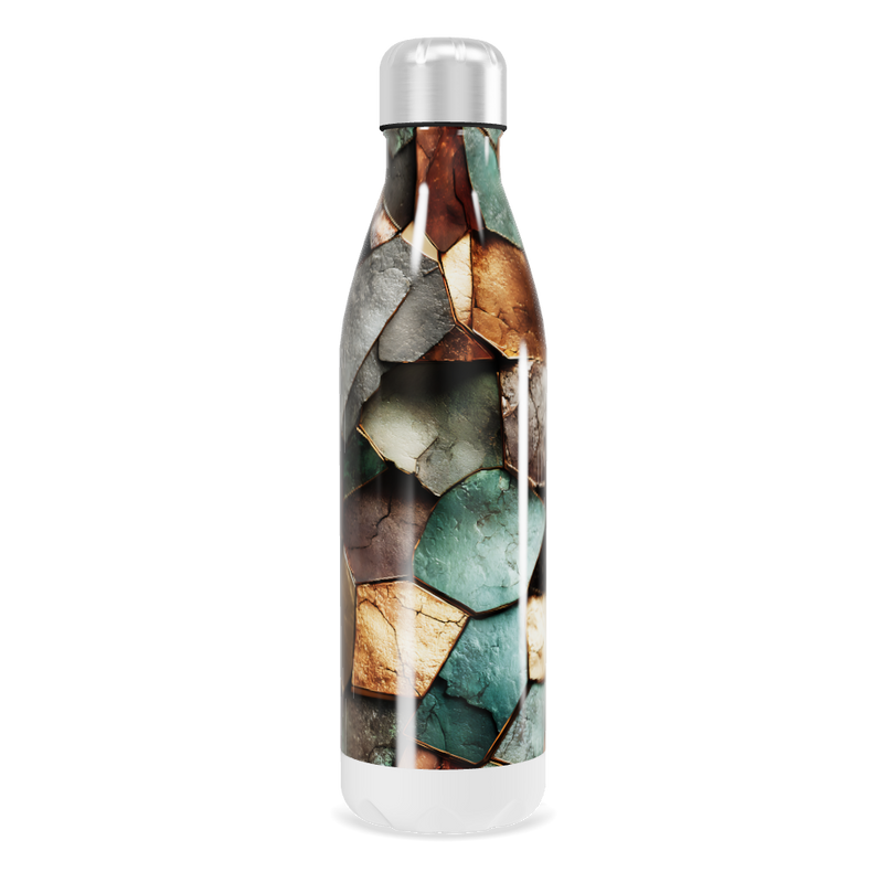 Garrafa Inox Estampa Pedras Coloridas