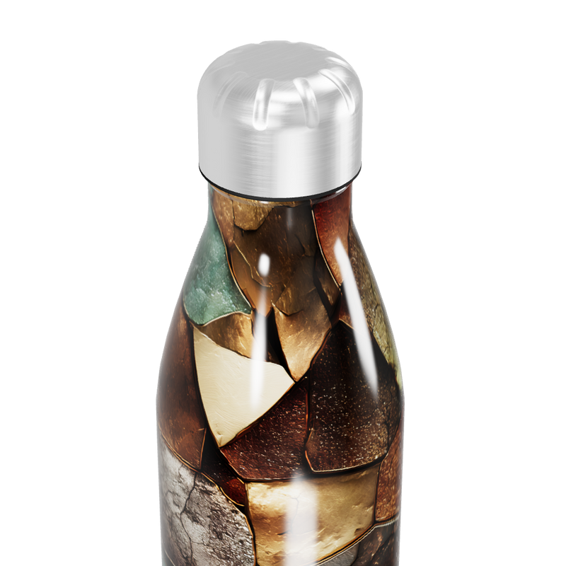 Garrafa Inox Estampa Pedras Coloridas